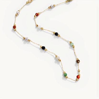 Malou – Collier Maillons Colorés avec Perles