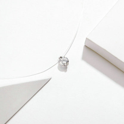 Kyla – Collier en Argent Sterling 925 avec Fil Invisible