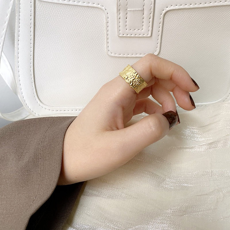 Shane – Bague Anneau Doré Brillante