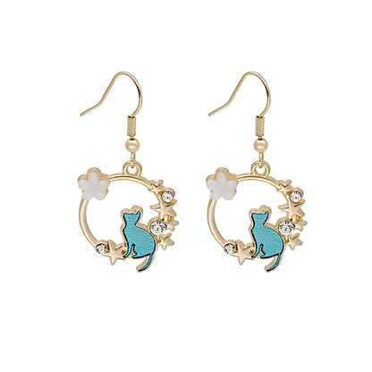 Lynna – Boucles d’Oreilles Chat Mignon