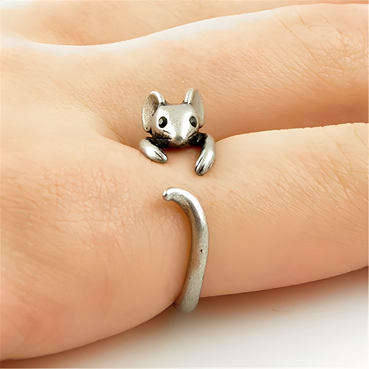 Giselle – Bague Argent Vintage Souris