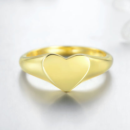 Lucia – Bague en Or avec Miroir et Design Amour Lumineux