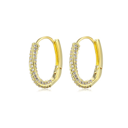 Jiya – Boucles d'Oreilles Or Brillant Irrégulières