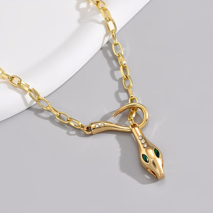 Celia – Collier Chaîne Serpent avec Strass