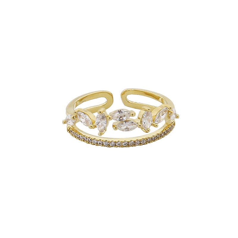 Mia – Bague en Or avec Cristal Étincelant