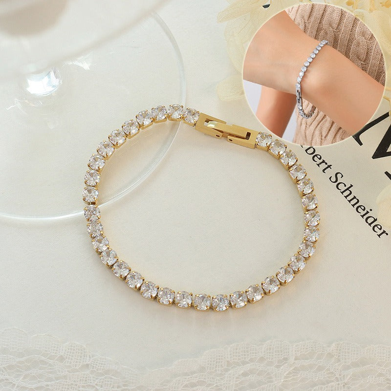 Zirea – Bracelet Chaîne Sertie de Zircons