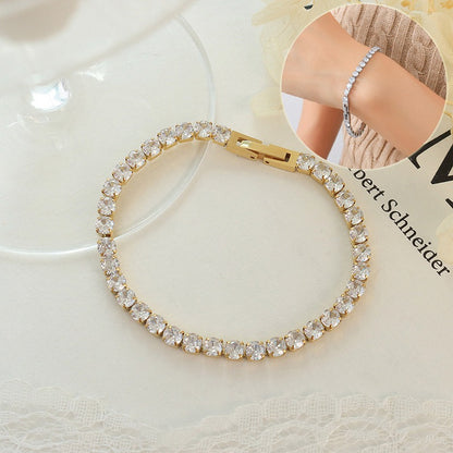 Zirea – Bracelet Chaîne Sertie de Zircons