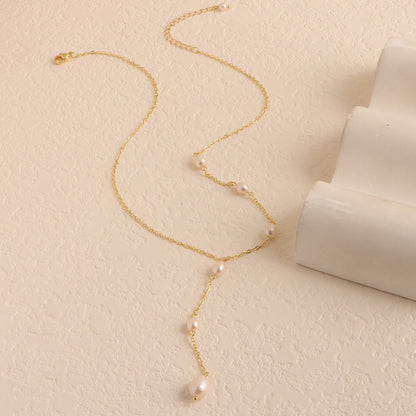 Kayla – Collier Vintage à Pendentif Perlé