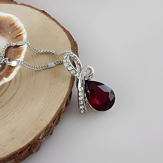 Pilar – Collier Cristal Étincelant Or Blanc