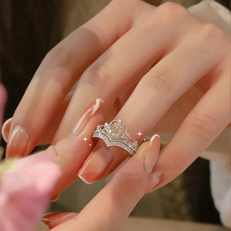 Trisha – Bagues Couronne Argent Rayonnantes