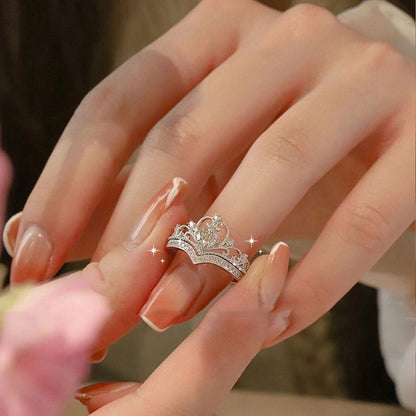 Trisha – Bagues Couronne Argent Rayonnantes