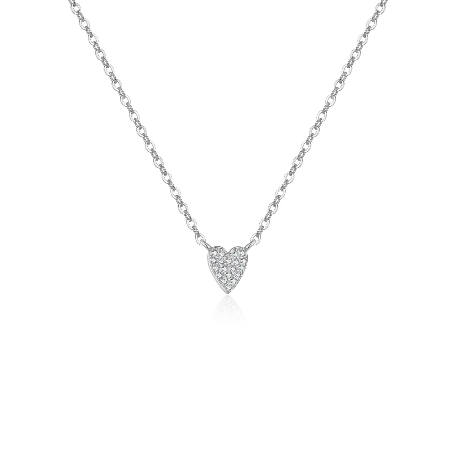 Juliet – Collier Cœur en Argent 925 avec Diamant