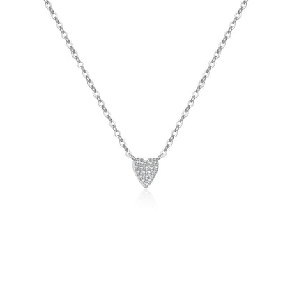 Juliet – Collier Cœur en Argent 925 avec Diamant