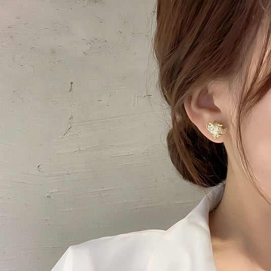 Aveline – Boucles d’Oreilles Hibou en Or