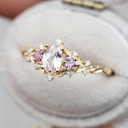 Coraline – Bague Couronne Patine Rose Verdigris