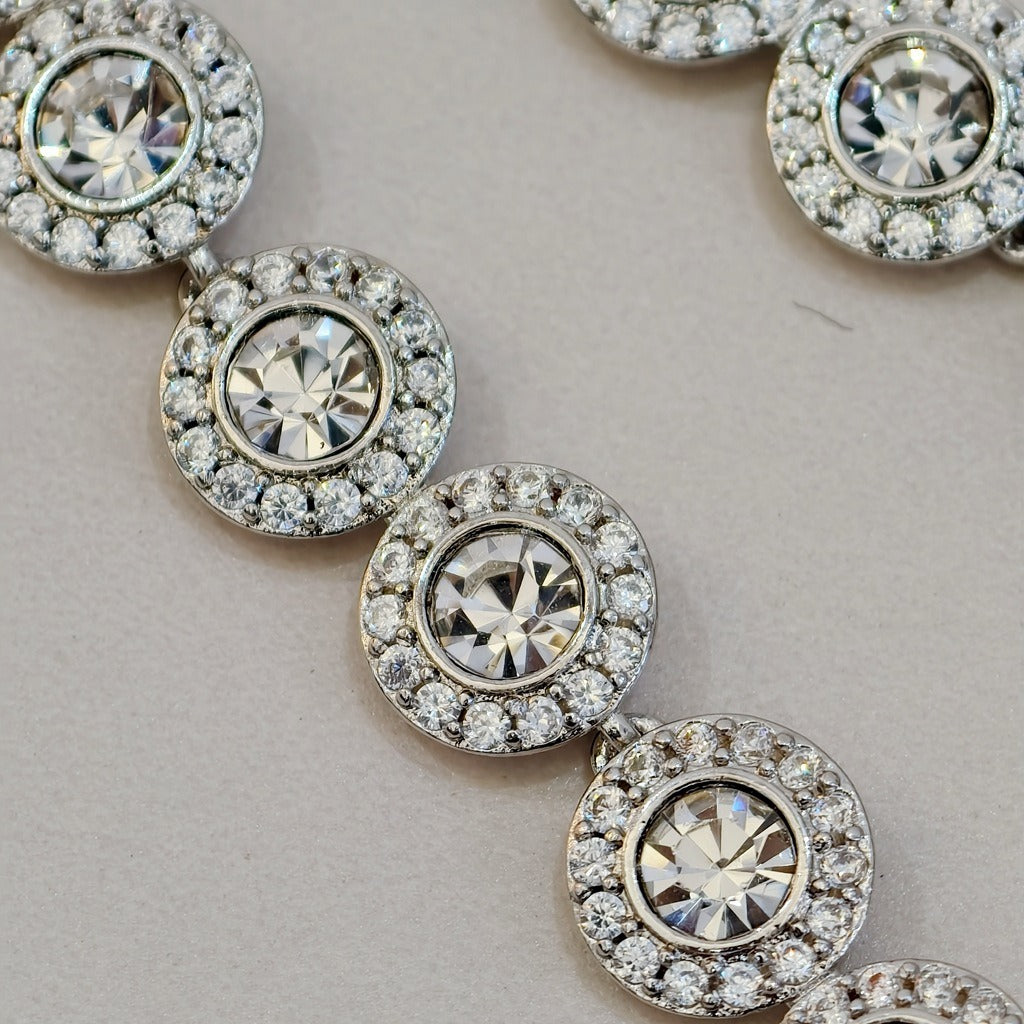 Victoria – Collier et Bracelet à Bouton Rond Brillant