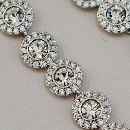 Victoria – Collier et Bracelet à Bouton Rond Brillant