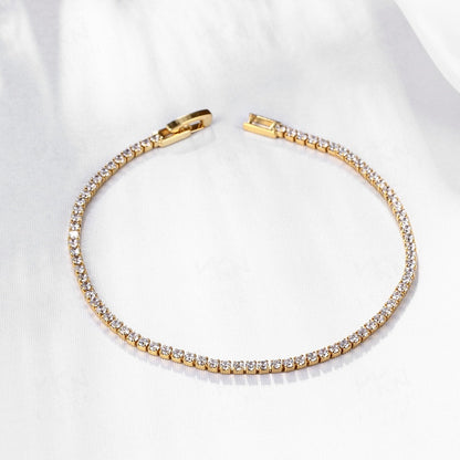 Vivienne – Bracelet Doré Romain avec Zircons Incrustés