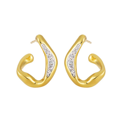 Camila – Créoles Sculptées Dorées