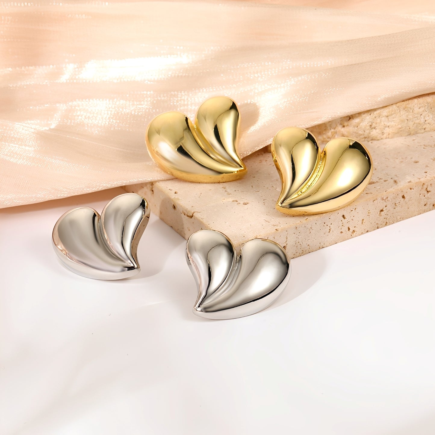 Selena – Boucles d’Oreilles Glossy Élégance Moderne