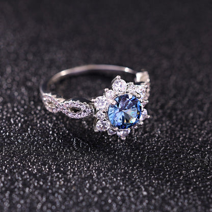 Ophelia – Bague Fleur de Cristal Raffinée