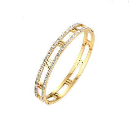 Lucienne – Bracelet Chiffres Romains Élégant