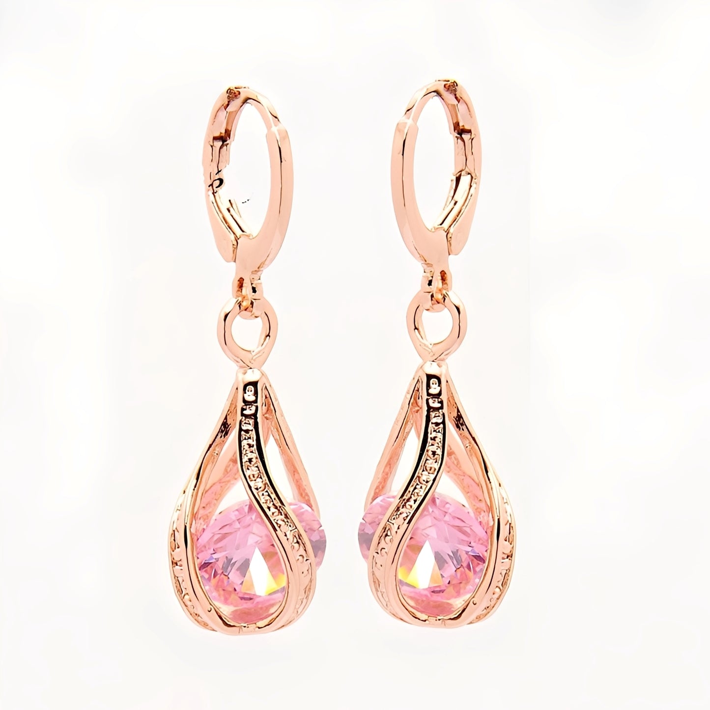 Gwen – Boucles Pendantes en Diamant