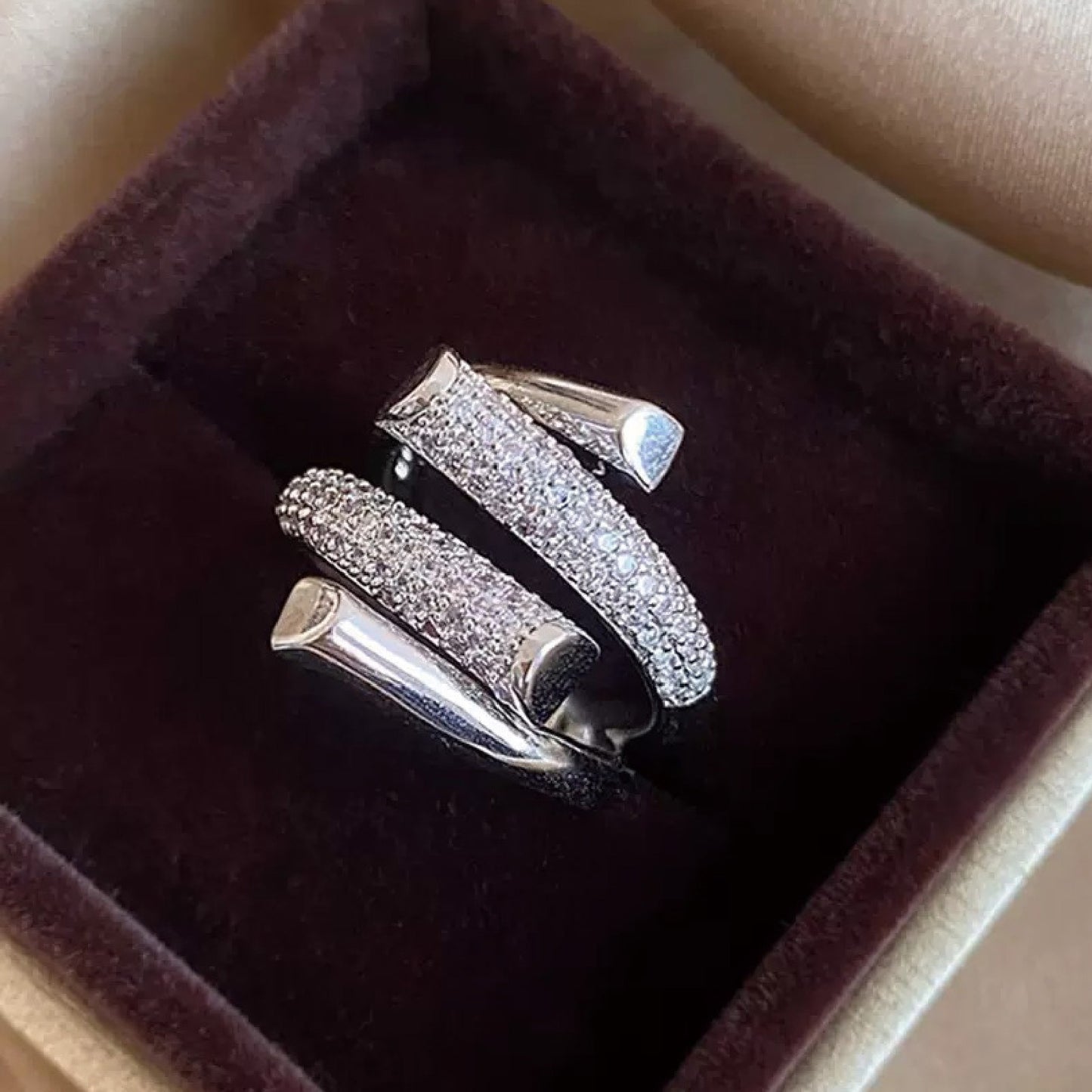 Kaede – Bague Cuivre Forme Géométrique Élégante