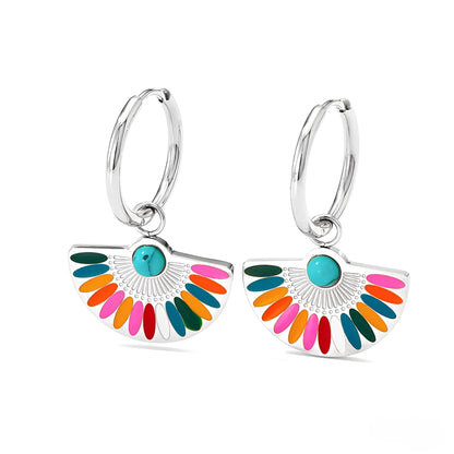 Marina – Boucles d'oreilles éventail en titane