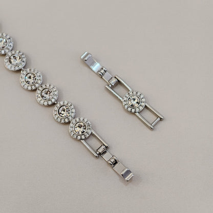 Victoria – Collier et Bracelet à Bouton Rond Brillant