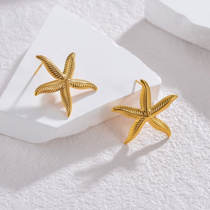 Pien – Boucles d’Oreilles Étoile de Mer Dorées