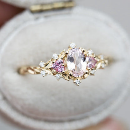 Coraline – Bague Couronne Patine Rose Verdigris