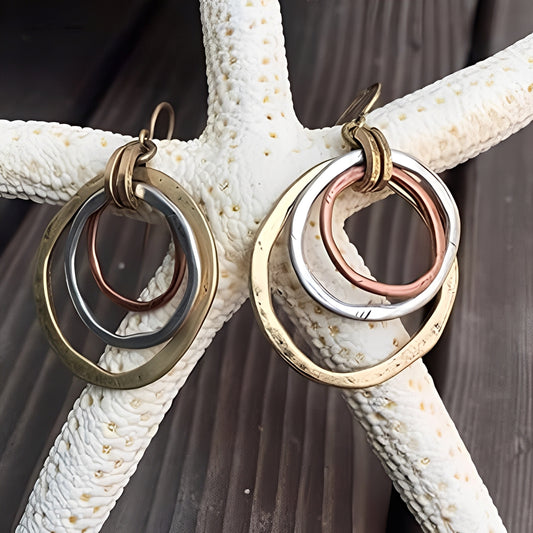 Nadia – Boucles d’Oreilles Vintage Or et Argent