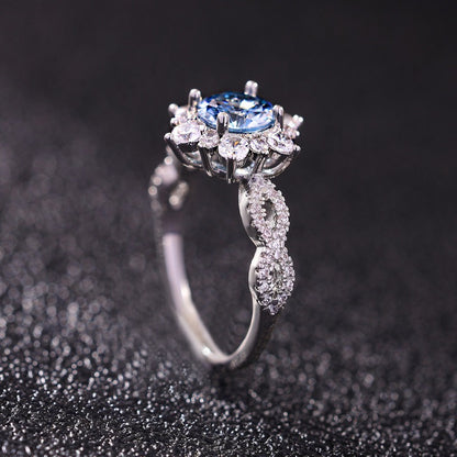 Ophelia – Bague Fleur de Cristal Raffinée