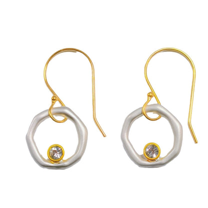 Zia – Boucles Vintage Zircone Or & Argent
