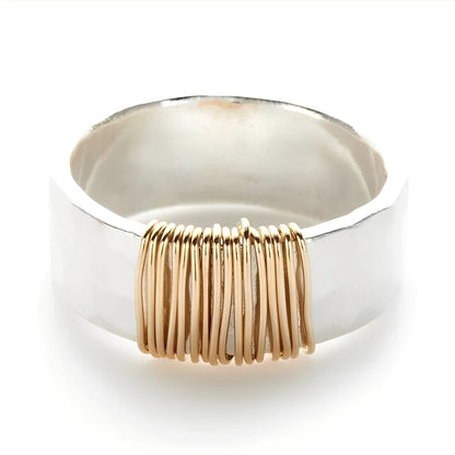 Maude – Bague Argent et Fils Dorés Vintage