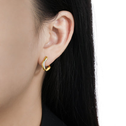 Camila – Créoles Sculptées Dorées