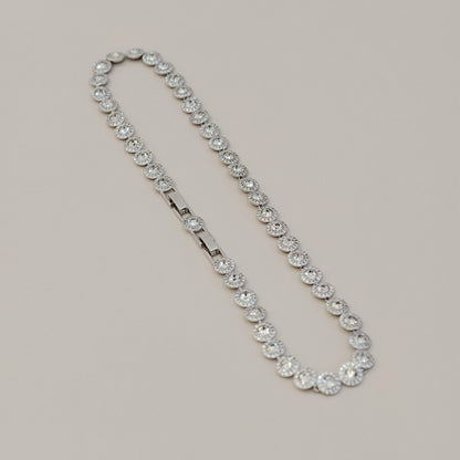 Victoria – Collier et Bracelet à Bouton Rond Brillant