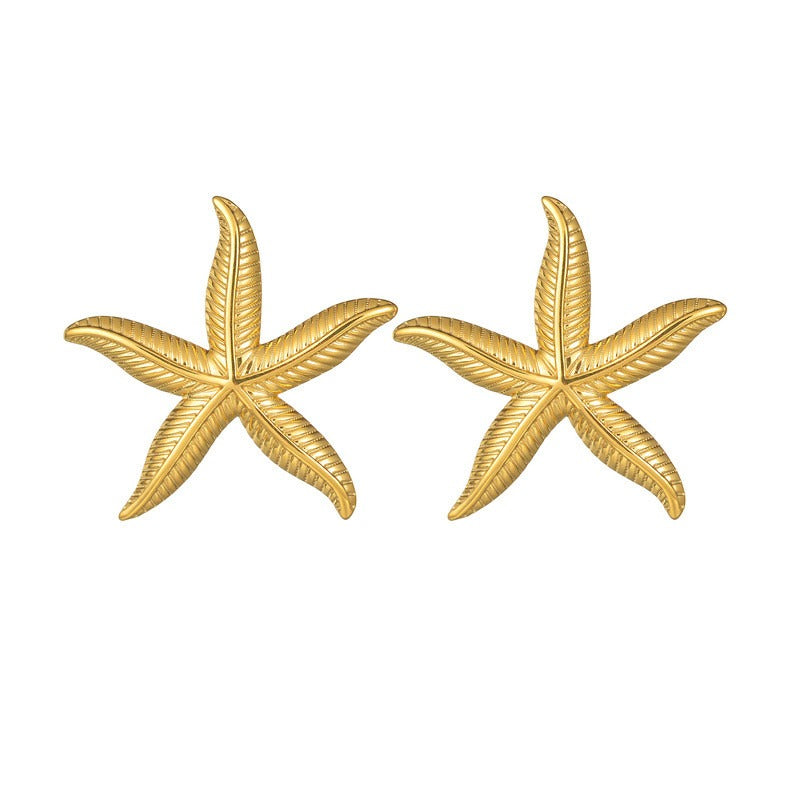 Pien – Boucles d’Oreilles Étoile de Mer Dorées