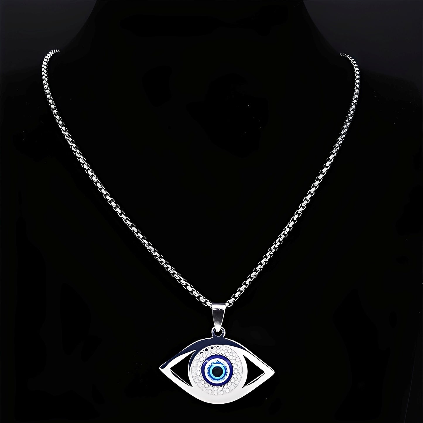Kyra – Collier Protecteur Œil Bleu