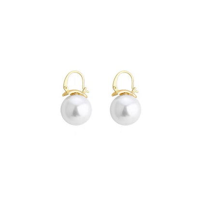 Dione – Créoles Perle & Or au Style Intemporel