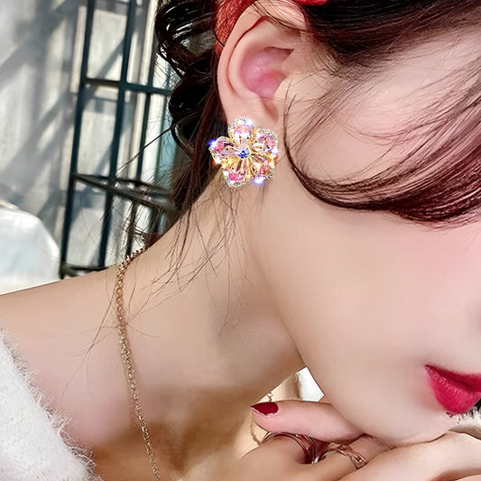 Callista – Boucles d’Oreilles Zircones Multicolores en Argent Sterling