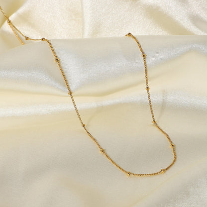 Niyah Bead Gold Chain Necklace