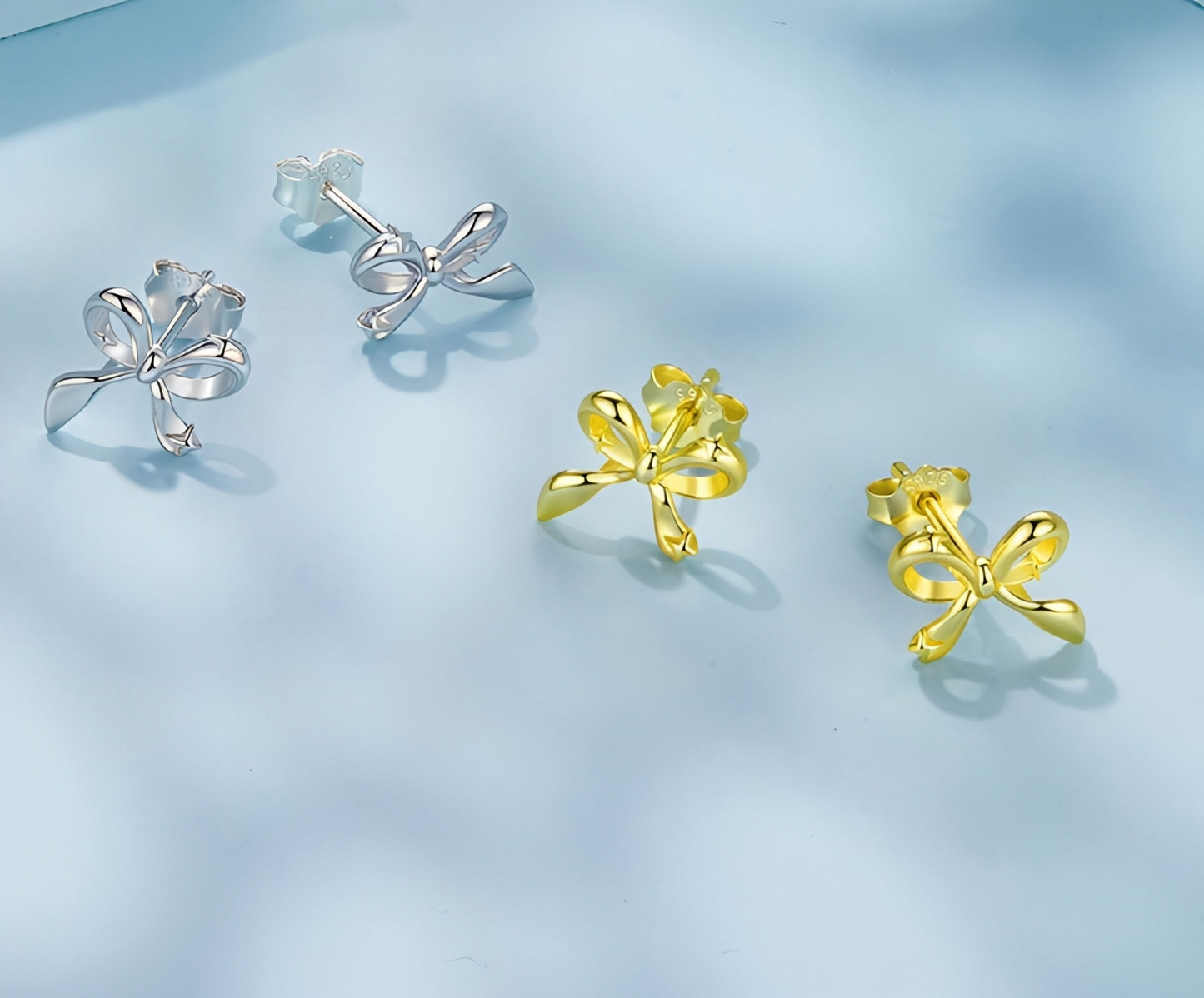 Lunea – Boucles d’Oreilles Clous Nœud Étoilé Mini