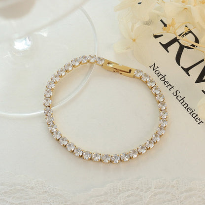 Zirea – Bracelet Chaîne Sertie de Zircons