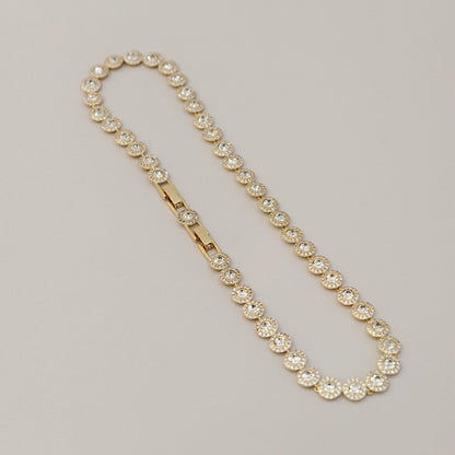 Victoria – Collier et Bracelet à Bouton Rond Brillant