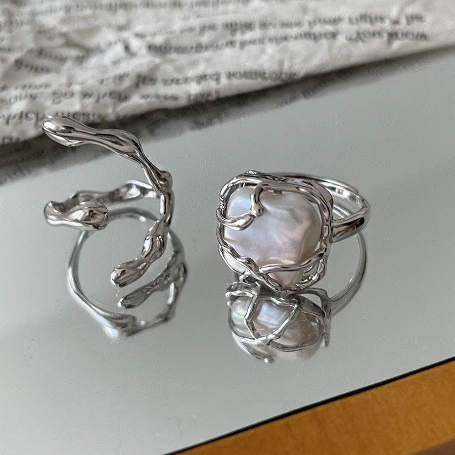 Marian – Bague Dorée à Perle