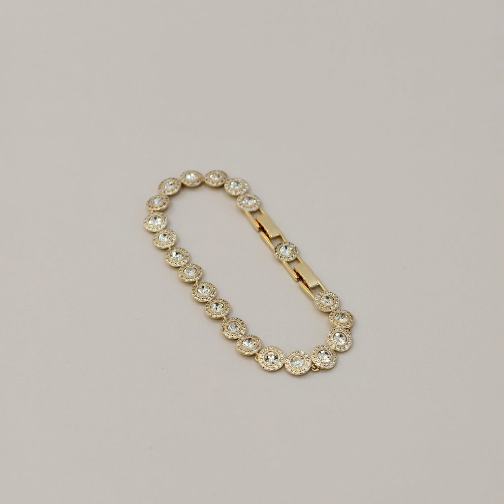 Victoria – Collier et Bracelet à Bouton Rond Brillant
