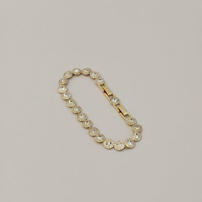 Victoria – Collier et Bracelet à Bouton Rond Brillant