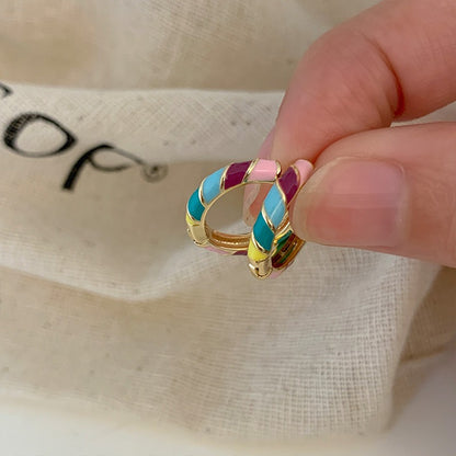 Nana – Créoles Dorées Émaillées Chic